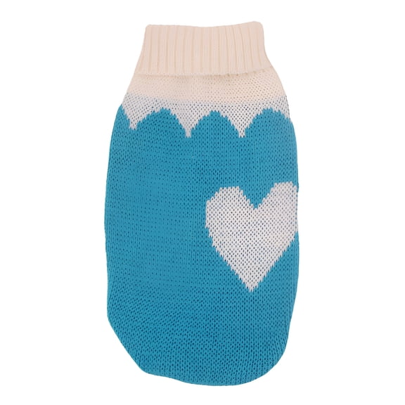 TELOLY 1Pcs Cat Sweater,Acrylic Dog Jackets for Small Dogs,Dog Onesie,Blue,M