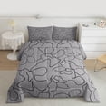 thumbnail image 2 of jejeloiu Modern Abstract Geometric Twin Comforter Sets,Gray Black Bedding Set For Girls Teens Reversible 2pcs, 2 of 8