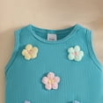 thumbnail image 5 of Toddler Baby Girl Outfits Summer Clothes Set Crochet Flower Fringe Sleeveless Top and Bell Bottom Pants Set Casual Toddler Outfit 9-12 Months, 5 of 7