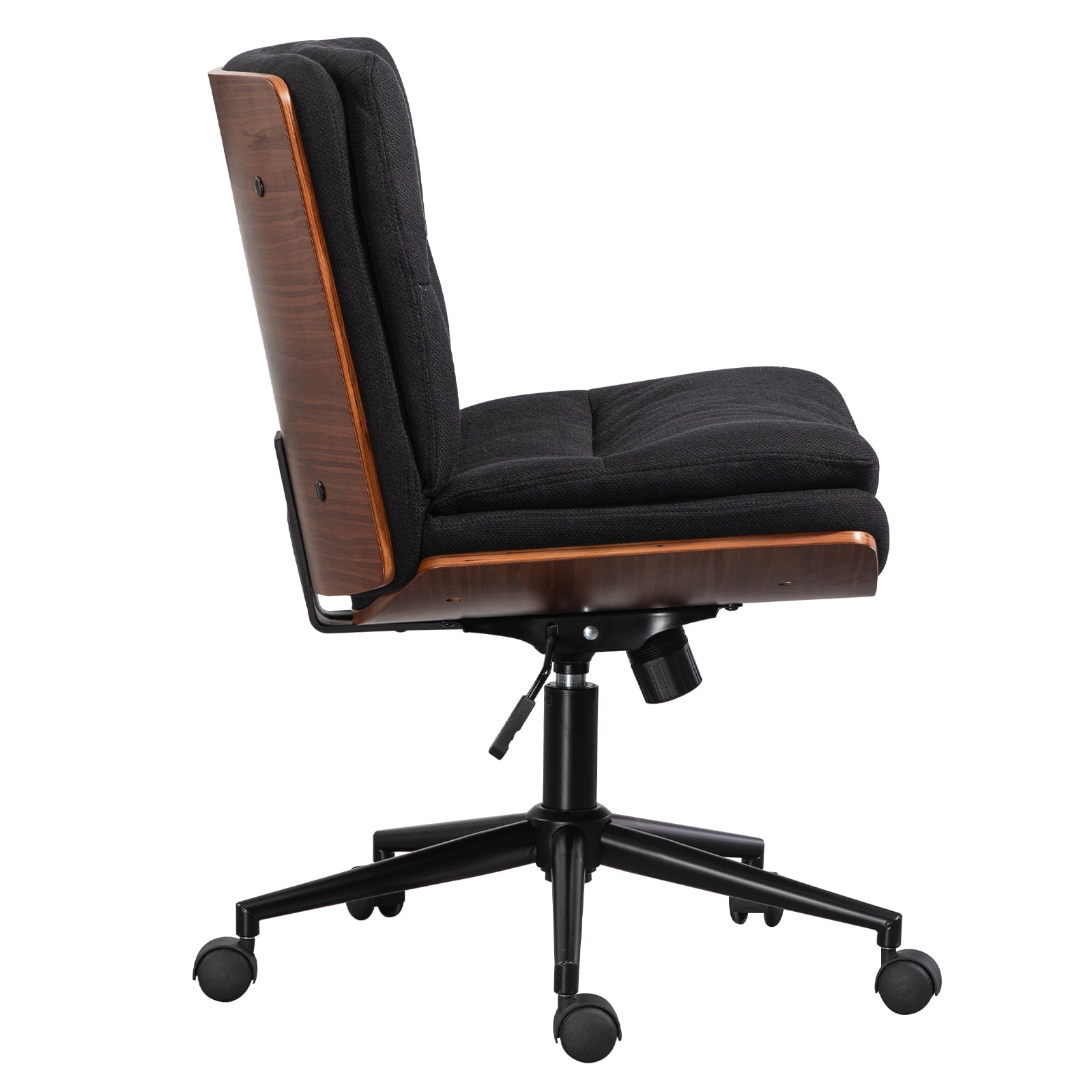 armless wooden back fabric office product