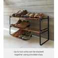 thumbnail image 4 of YAMAZAKI home 7753 9.8 x 25.6 in. Plain Shoe Rack - Black, 4 of 5