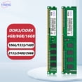 thumbnail image 2 of DDR3 DDR4 4GB/8GB/16GB Desktop Memories Ram PC4 1.2V 2133 2400 2600 3200Mhz PC3 1.5V 1066 1333 1600Mhz Computer DIMM Memory Ram, 2 of 4