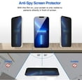 thumbnail image 4 of [2 Pack] FYBTO iPhone 13 Pro Max Privacy Screen Protector, 9H Anti Spy Dark Tempered Glass Screen Film Guard for iPhone 13 Pro Max 6.7 Inch 2021, Case Friendly Bubble-Free, 4 of 5