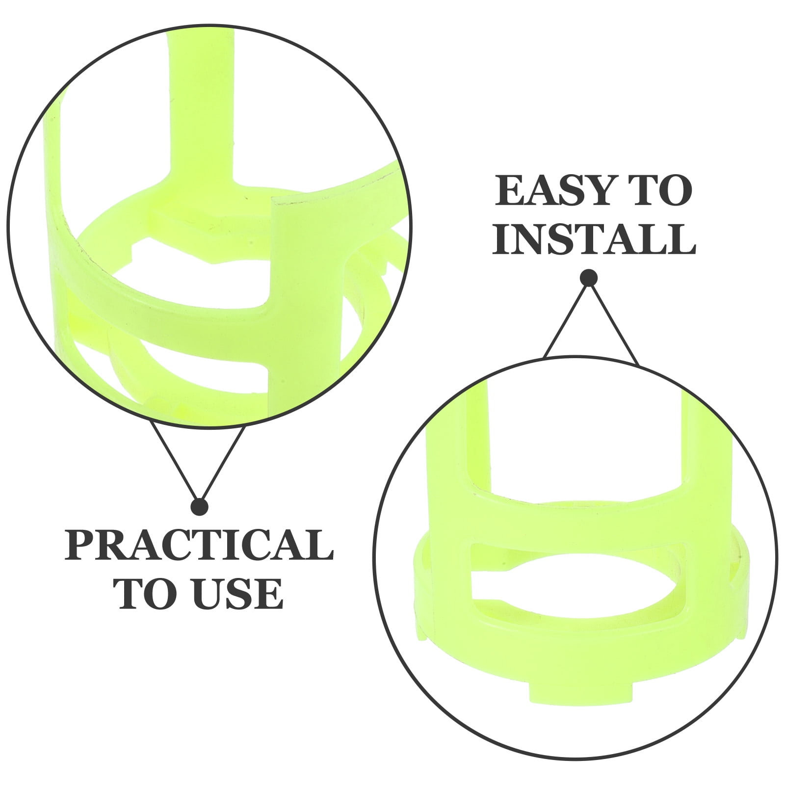 KAKOWELY Fire Extinguisher Head Cover Yellow Plastic 5Pack 4.3in Universal Stand Protection
