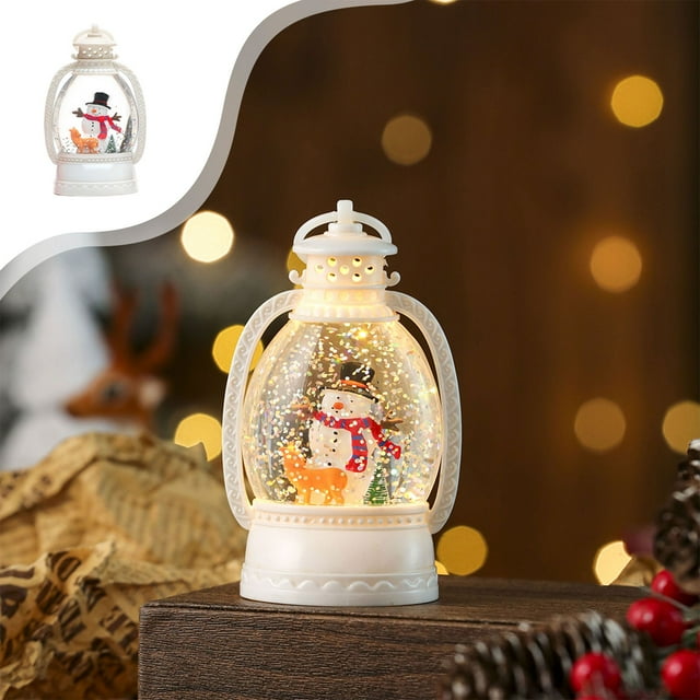 Suncoda Plastics Ornament, Lighted Christmas Decor Include Clear LED Lights Hanging Lantern Christmas Tree Battery Pendant Novel Props Light for Xmas Party Home Decor 150Ml