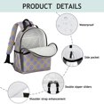 thumbnail image 4 of Blue and Yellow Checkered Pattern Backpack for School, Cute School Bag with Adjustable Shoulder Straps and Padded Back, 15.25"x11.5"x5.25", 4 of 5