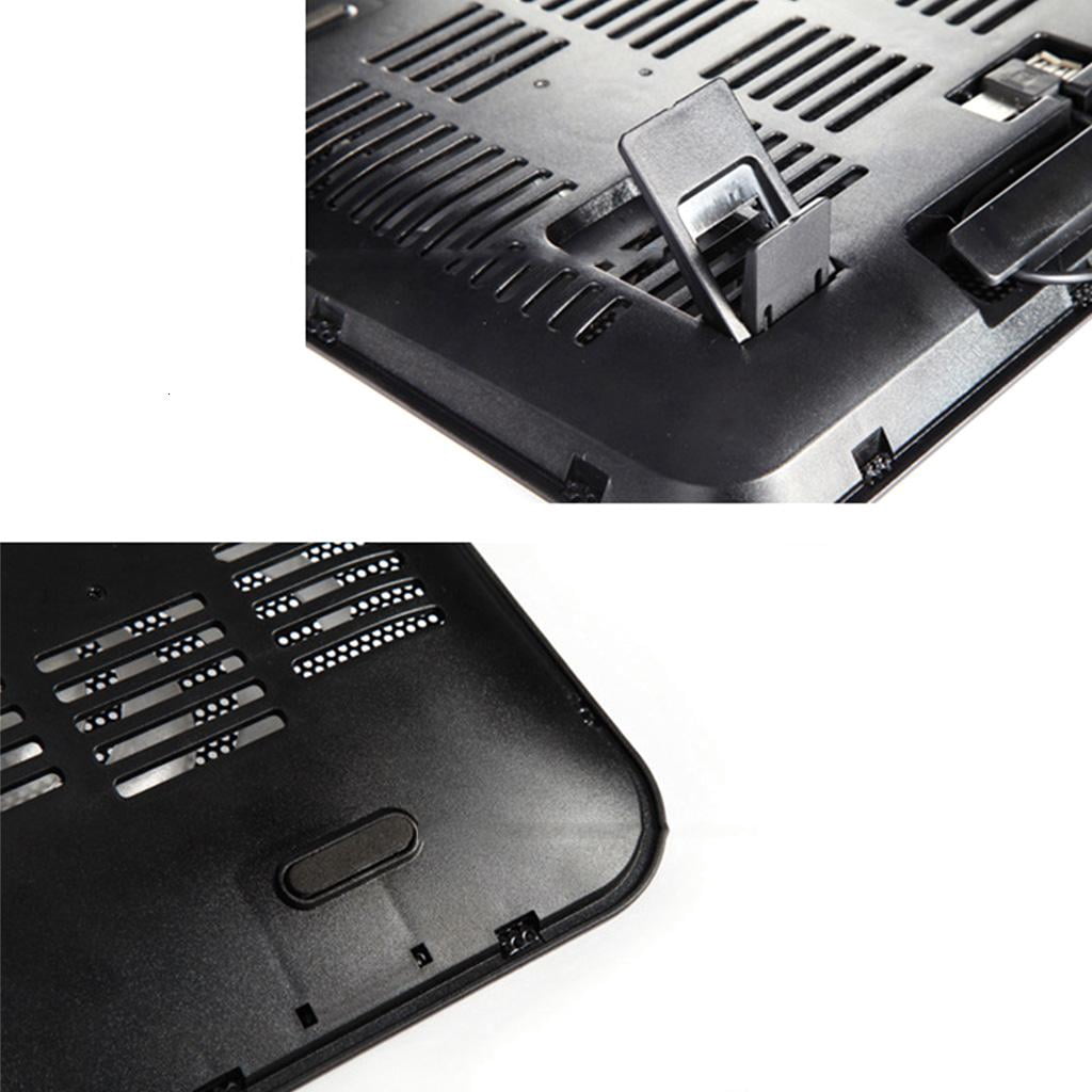 14 inch Notebook Cooler Dual Fan USB External Laptop Cooling Pad Slim Stand High Speed Silent Metal Panel Fan