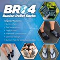 thumbnail image 4 of OrthoSleeve Bunion Socks Toe Spacers for Bunion Relief and Reduced Toe Friction, Black, Large, 1 Pair, 4 of 10
