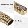 thumbnail image 4 of Vintage Needle Case,  Engraved Stereoscopic Pattern Stylish Sewing  Storage Tube Needle Holder DIY Sewing Tools For Sewing Supplies Storage, 4 of 8