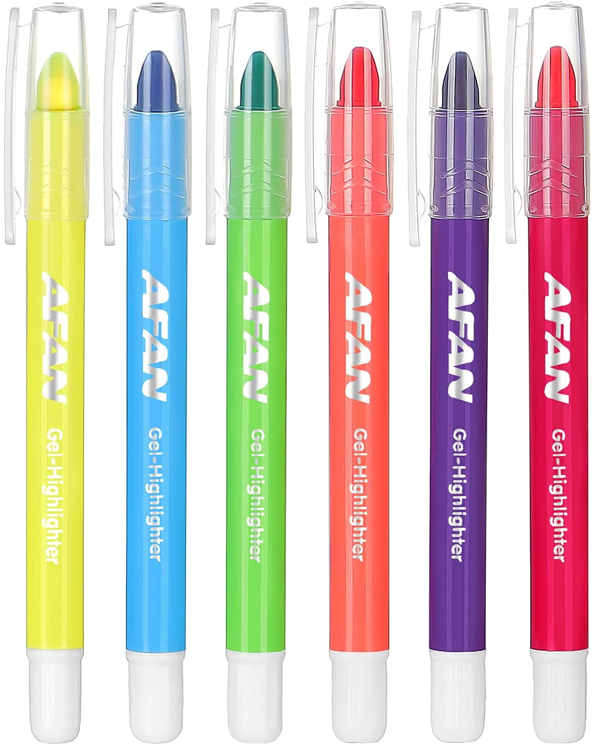 AFAN Color Highlighter Solid Highlighters 6 Packs Bible Marking Highlighters HighCapacity