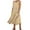 Khaki, variant on Ahuyic Printed Solid Color Plus Size Dress For Women, Summer Womens' Sleeveless Tank Long Dresses,Women's Casual Beach Vacation Round Neck Long Dress With Pocket