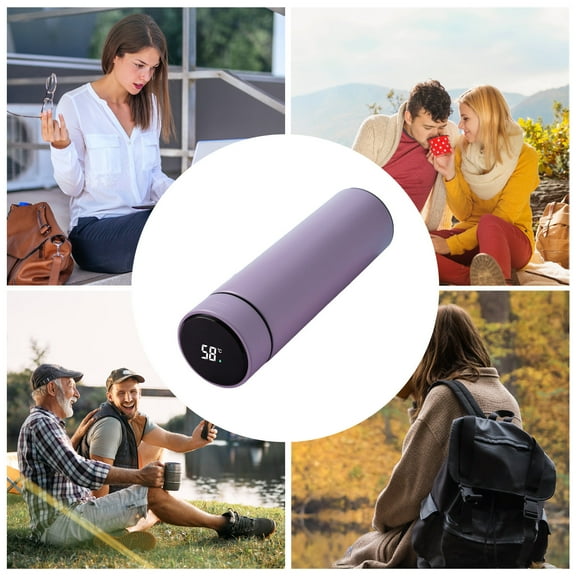 Insulated Stainless Steel Smart Cup with Tea Infuser for Hot and Cold Beverages Leakproof Design Portable Travel Mug