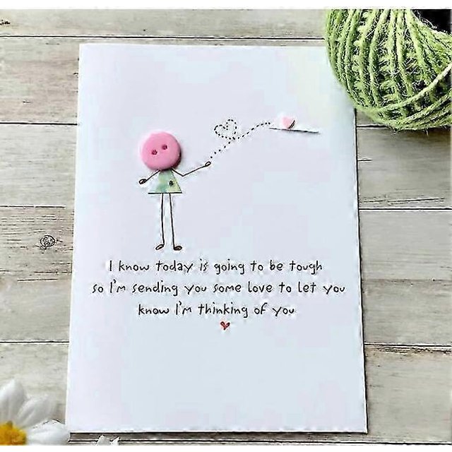 Nueva tarjeta de felicitación para el Día del Padre Botón de tarjeta Tarjeta de mensaje de bricolaje Regalo de vacaciones enviando tu amor