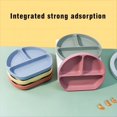 thumbnail image 5 of Baby D-Shaped Dinner Plate Compartmentalised Tray Silicone Suction Cup One Piece Baby Autonomous Eating Drop Proof Tableware, 5 of 7