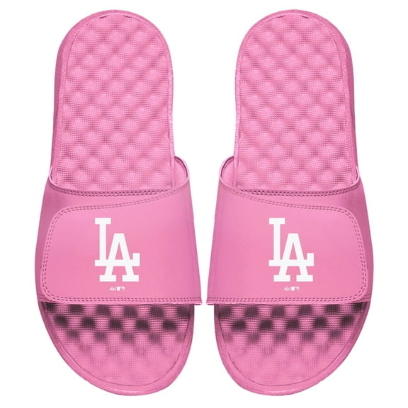 Women's ISlide Pink Los Angeles Dodgers Primary Logo Slide Sandals