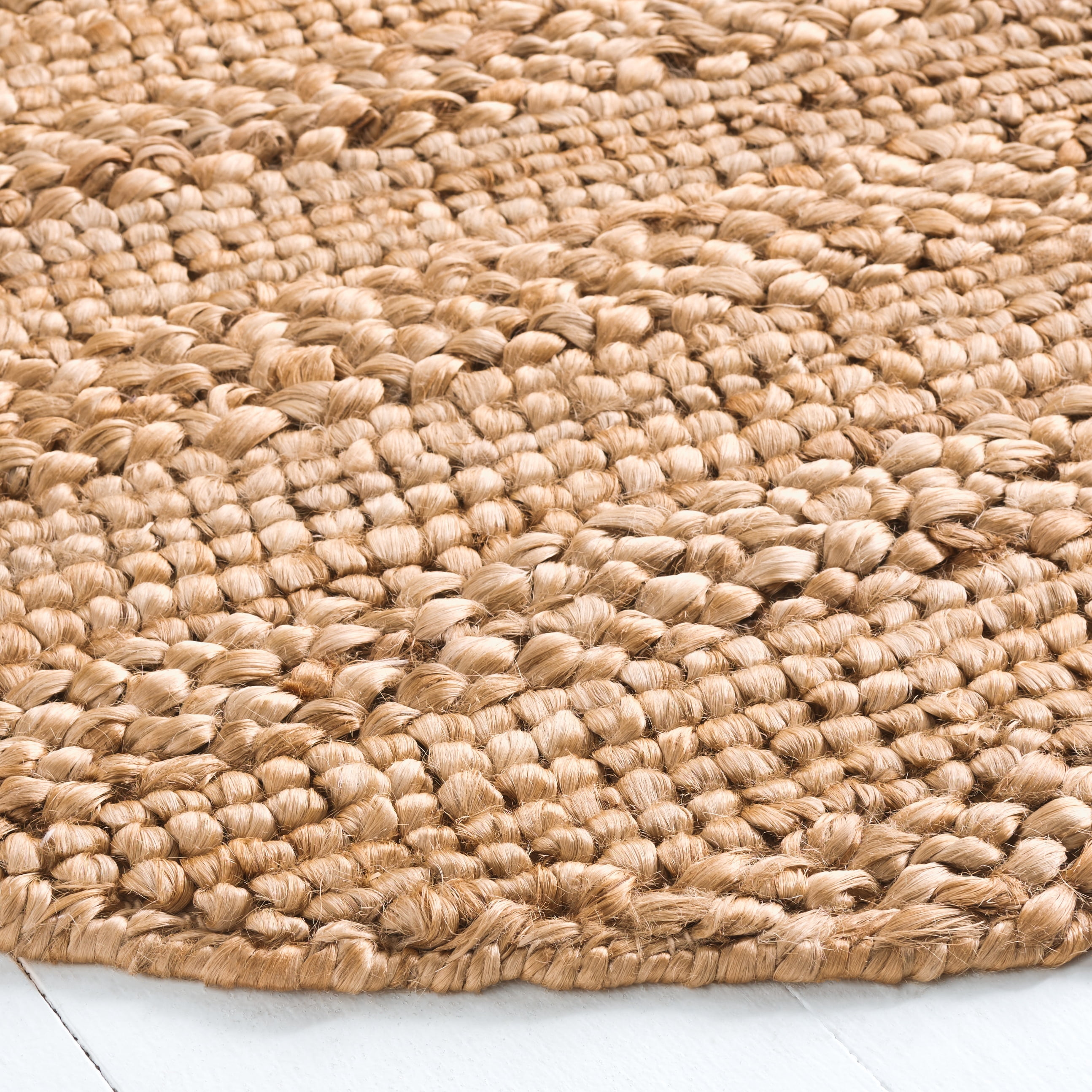 SAFAVIEH Natural Fiber Mide Solid Area Rug, Natural, 6' x 6' Round
