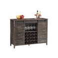 thumbnail image 2 of Ourlova Wine Cabinet. Farmhouse Coffee Bar Cabinet With Storage Space. 47 Inch Bar Cabinet With Sliding Barn Door. Buffet Sideboard. 16 Bottle Wine Rack For Dining Room. Living Room, 2 of 9
