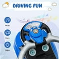 thumbnail image 4 of OLAKIDS 4 in 1 Ride on Push Car, Toddlers Stroller Sliding Walking Toy with Horn, Music, Lights, Removable Guardrails and Handle, Underneath Storage, Baby Foot-to-Floor Walker for Boys Girls (Blue), 4 of 9