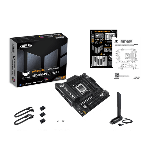 Tarjeta Madre ASUS TUF GAMING B850M-PLUS WIFI AM5 4x DDR5 3x M.2 PCIe 5.0 USB-C WIFI 6E BT 5.3 Micro