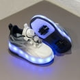 thumbnail image 5 of Kids Wheels Shoes with Lights Rechargeable Roller Skates Shoes Retractable Wheels Shoe LED Flashing Sneakers for Girls Boys Gift, 5 of 14