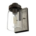 thumbnail image 5 of Hunter - Devon Park 1-light Onyx Bengal, Small Sconce Light, Dimmable, Rustic Style, for Bedrooms, Dining, Living Rooms - 48017, 5 of 8