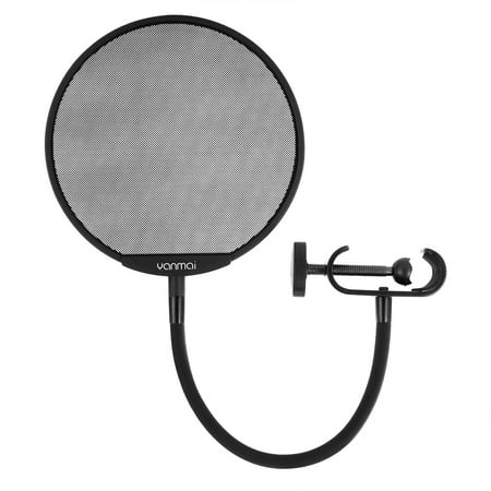 

AOOOWER Adjustable Wind for Pop Screen with Flexible 360° Gooseneck Clip for Music Recording Speaking or Singing Voiceover Podca