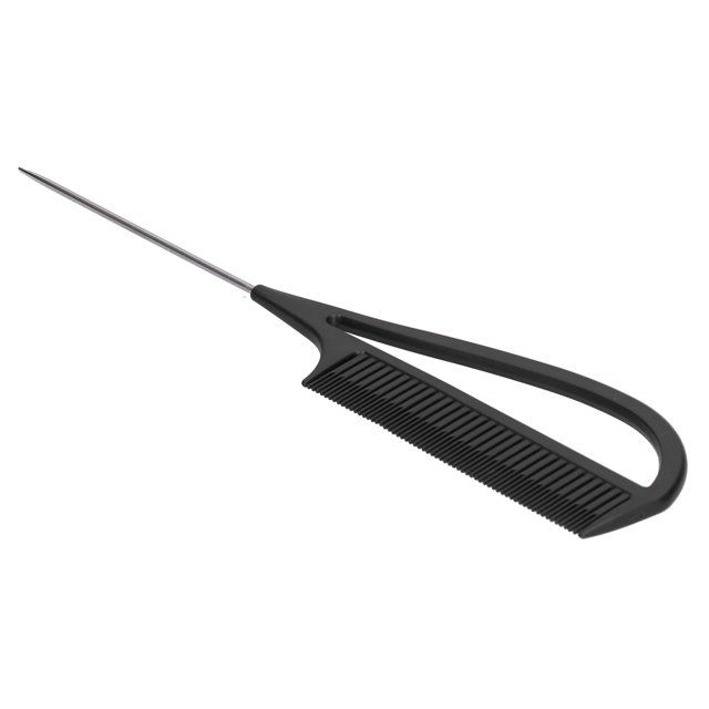 Peines para peluquería, peine de cola para resaltar el cabello, peine de cola de acero inoxidable, peines para peinar el cabello, rendimiento potente