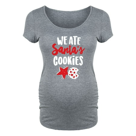 

Bloom Maternity - We Ate Santas Cookies - Maternity Scoop Neck T-Shirt