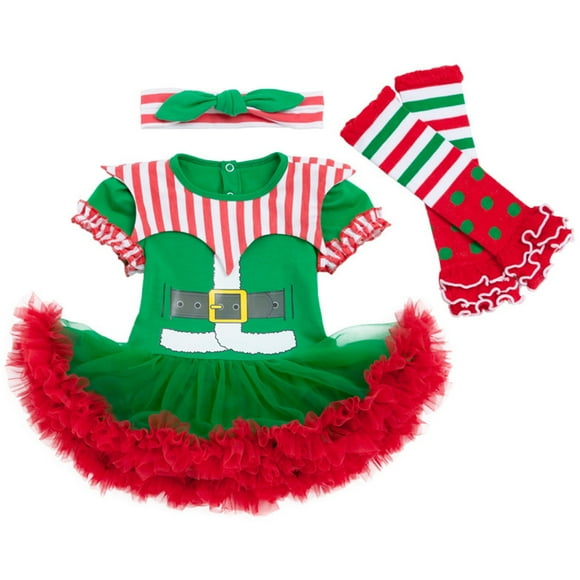 1 juego de ropa navideña para bebés y niños pequeños de 3 a 6 meses.