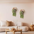 thumbnail image 2 of 2 Pack Artificial Hanging Flowers, Fake Hanging Plants Dichroism Orchid Flower Bouquet for Wall Home Room Garden Wedding Indoor Outdoor Spring Decoration(Deep Pink), 2 of 5