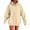 Khaki, variant on frariair Women's Solid Color Basic Hoodie Oversized Fleece Pullover Sweatshirt With Drop Shoulder Casual Loose Fit Top Grey S