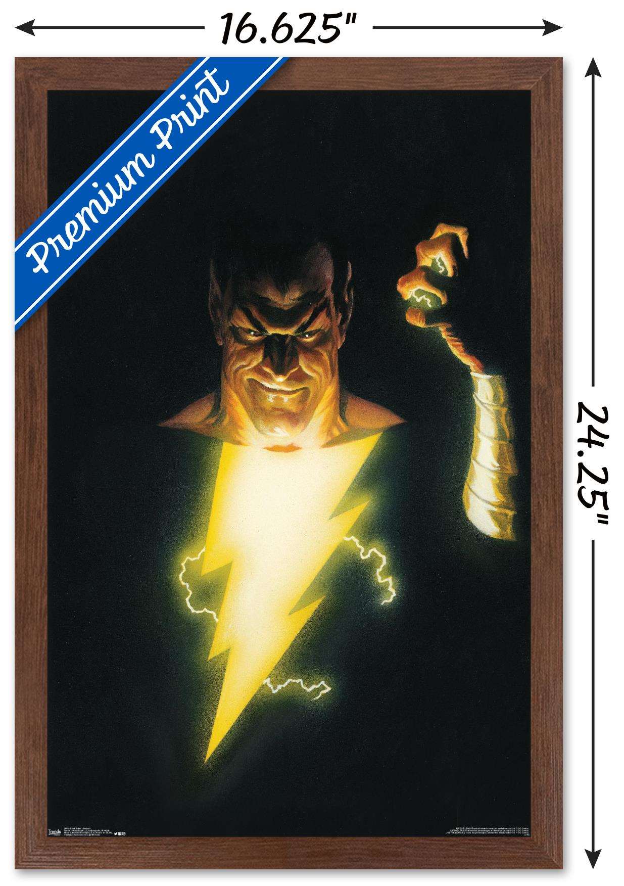 DC Comics - Black Adam - Portrait Wall Poster, 14.725" x 22.375", Framed