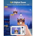 thumbnail image 4 of Cámara digital YOODEE FHD 4K, 48 MP, vlogging, zoom 16X, 32 GB, blanca, 4 of 9