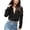 Black Shirts, variant on CAIVO Autumn Solid Color V Neck Ladies Shirt Blouse Women Long Sleeve Cozy Summer Back To School Tops