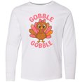thumbnail image 3 of Inktastic Gobble Gobble Cute Turkey Thanksgiving Long Sleeve Youth T-Shirt, 3 of 5