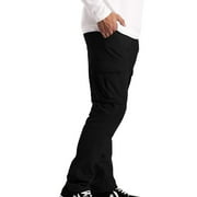 RYDCOT Men Cargo Trousers Work Wear Safety Cargo with 6 Pockets Full Pants Black L