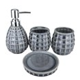 thumbnail image 1 of QualitChoice 4 Pec,Ceramic Empty Lotion Bottle Included, Hand Soap Holder, And Sturdy, To Clean, Shock-Resistant, Kitchens, Living Blue 4-piece set, 1 of 6