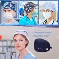 thumbnail image 3 of Operating Hats Nurses Gourd-shaped Long-time Service Pure Color Dull Polish Assorted Colors Buttons Christmas Day Bouffant Caps, 3 of 4