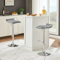 thumbnail image 6 of VECELO Set of 4 Adjustable Swivel Bar Stools, Modern Counter Height Bar Chair with Footrest, Gray, 6 of 8
