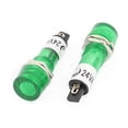 thumbnail image 2 of Unique Bargains 10 Pcs /DC 24V 2 Terminals Green Light Signal Threaded Indicator Lamp, 2 of 2
