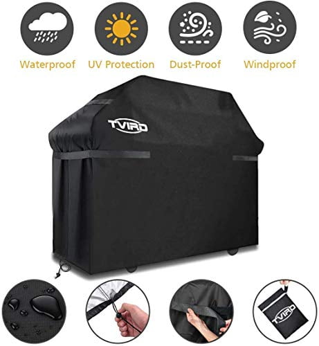 Fits up to 58" Home Fashion Designs Premium Heavy Duty Waterproof Grill Cover 
