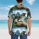 thumbnail image 4 of Fotbe Lake Forest Dinosaur A Camisa Hawaiana para Hombre Unisex – Camisa Casual de Verano con Botones de Manga Corta de Algodón y Lino,Small, 4 of 7