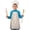 Easter and Flowers, variant on Easter and Carrots Bright Blue Pattern Youth Aprons, Adjustable Neck Strap Aprons for Teens' Cooking & Baking
