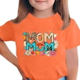 thumbnail image 1 of Zpanxa T-Shirts pour Tout-Petites Fille Imprimé Fête des Mères Col Rond Manches Courtes Haut Polyester Spandex 7-8 Ans, 1 of 5