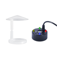 thumbnail image 1 of USB 4 LED Ultrasonic Mist Maker with Splash Guard, Indoor Fountain Water Feature Portable Reptile Fogger Air Humidifier,1 * USB Ultrasonic Mist Maker 1 * Splash Guard,Black & White, 1 of 6