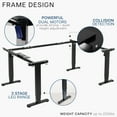 thumbnail image 3 of VIVO Black U-Shaped 83" x 60" Height Adjustable 4-Leg Electric Standing Desk, 3 of 8