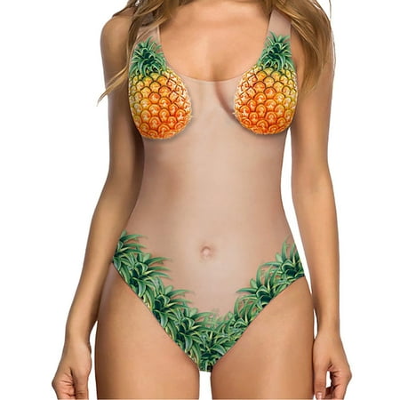 Ukumplol One Piece Swimsuit Women Swimsuit Coverup for Women Womens Swimsuits High Cut Funny Bathing Suit Swimwear Womens One Piece Swimsuits Swim Suits for Women 2024 1Pc Swimsuit Orange L