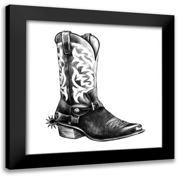Popp, Grace 12x12 Black Modern Framed Museum Art Print Titled - Vintage Cowboy II