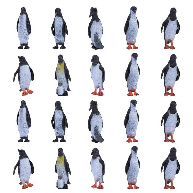 ColoMX 32pcs creative pingüin figurine decoración modelo de pingüino artesanías de animales duraderas