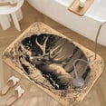 thumbnail image 3 of 1pc A Deer Lying in the Woods Absorbent Non-Slip Bathroom Thickened Flannel Rug Decor,Soft,Quick Drying,Suitable For Indoor/outdoor Use,Bathrooms,Bedrooms,Kitchens,Terrace,Laundry Rooms,16"x24", 3 of 9